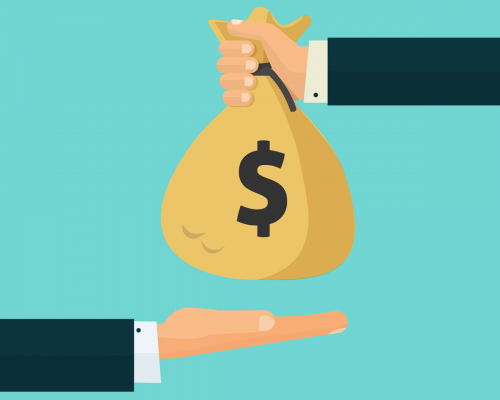 savingyourmoney-fees Image of paying fees to another person